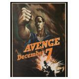 Original WWII Poster, Avenge December 7