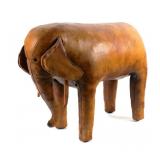 Vintage Leather Elephant Footstool Dimitri Omersa