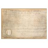 JOHN QUINCY ADAMS Signed 1828 Document