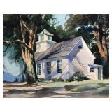 JOHN PIKE Schoolhouse Watercolor