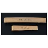 (2) 14K & 10K Tie Bars