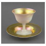 Steuben Aurene & Calcite Sherbet Bowl Underplate