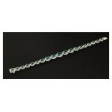 14K Gold Emerald & Diamond Bracelet