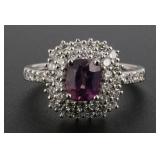Platinum Kashmir Sapphire & Diamond Ring
