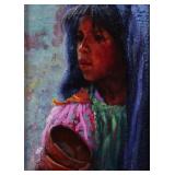 CHARLES EWING Portrait of Girl Painting