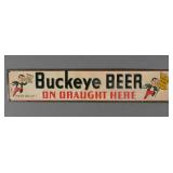 Vintage Buckeye Beer Advertising Tin Embossed Sign