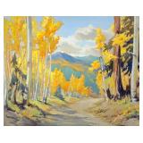 MARJORIE TIETJENS Watercolor, Colorado Aspens