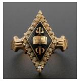 14K Antique Fraternal Ring