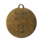 Vintage BABE RUTH Yankees Locker Tag