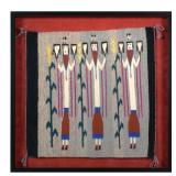 Vintage Navajo 3 Figure Yei Rug