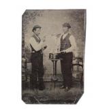 TINTYPE: Humorous Duel, Gun vs. Knife