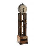 Large Vintage Folk Art Clock Tower Sculpture