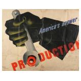 WWII Poster, America's Answer! PRODUCTION