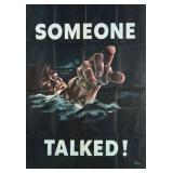 Original WWII, Someone Talked!, War Poster