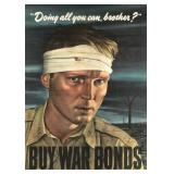 WWII War Bond Poster, Doing all you can, Brother