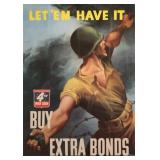 WWII Propaganda US Bond Poster, Let 'Em Have It