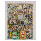JAMES RIZZI 3D Collage Lithograph, Circus