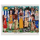 JAMES RIZZI 3D Collage Lithograph, War Games