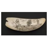 Antique Scrimshaw Whale Tooth