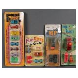 (4) Vintage MidgeToy MOC Diecast Sets