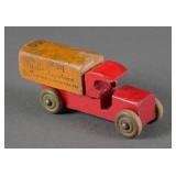 Vtg 1930s Strombecker Yellow Van Wooden Truck