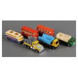 (6) Vintage Matchbox Trucks and Buses 70s 80s