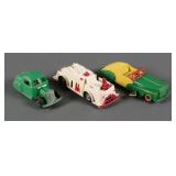 (3) Vintage Friction Wind Up Toy Cars