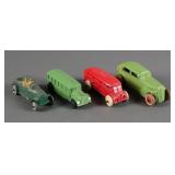 (4) Vintage Slush Cast or Cast Iron Cars