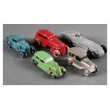 (5) Vintage Slush Cast Cars
