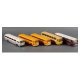 (5) Vintage Diecast Buses