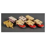 (7) Vintage Lesney Matchbox Campers Trailers