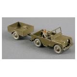 Vintage Dinky Toys Military Land Rover and Trailer