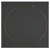 Italian 14K Gold Beaded Bar Link Necklace