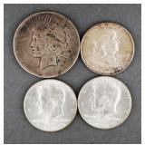 (4) Assortment of US SIlver Coins