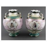 Pair Napoleon & Josephine Porcelain Vases