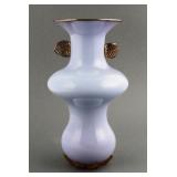 Signed Studio Art Glass Opaline Vase