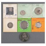 (7) World Coins Some Silver
