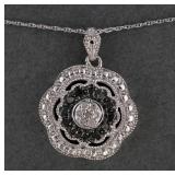 Sterling Diamond Pendant Necklace