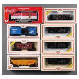 (8) HO Scale Freight Cars & Caboose In Boxes