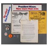 Richard Nixon Campaign & Watergate Ephemera Lot