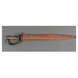 Brass Sword Hilt & Leather Scabbard