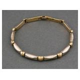 14Kt Gold Two Tone Bracelet