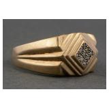 10Kt Yellow Gold and Diamond Ring
