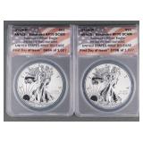 (2) 2019-W ANACS RP70 DCAM Silver Eagles