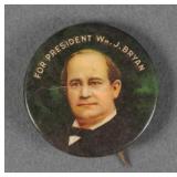 1908 William Jennings Bryan Campaign Button