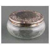 S. Kirk & Son Sterling Silver Glass Vanity Jar