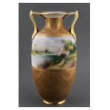 Antique Nippon Amphora Style Double Handled Vase