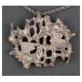 Sterling Brutalist Pendant