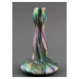 Art Nouveau Era Twisted Iridescent Bud Vase
