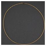 14K Gold Rope Chain Necklace 19-3/4'